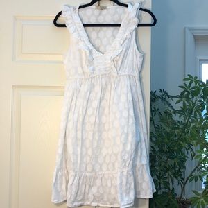 White Flowy Polka Dot Dress